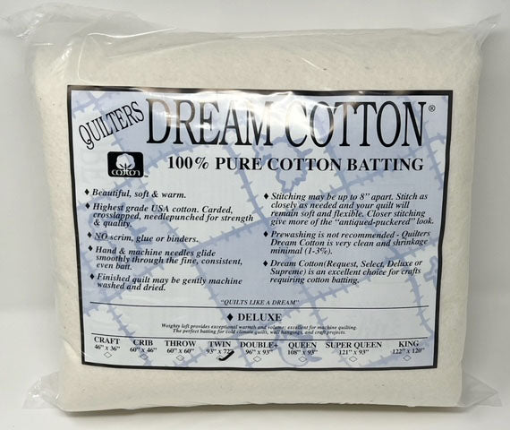Quilters Dream Natural Cotton Batting Request Loft Queen